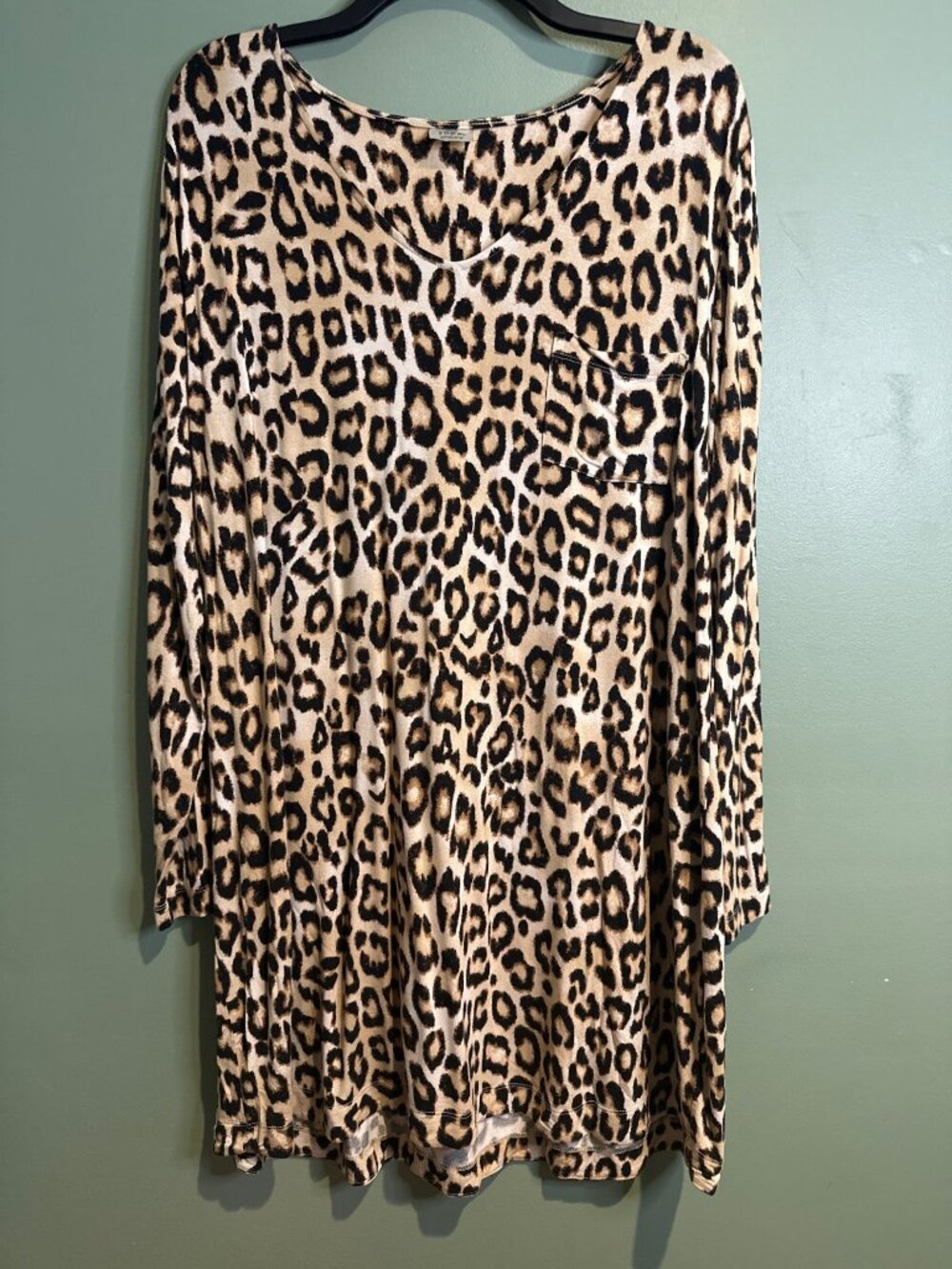 Soma Chico’s XL animal Print Dress Soft Knit Cozy Fall Comfy y2k retro western